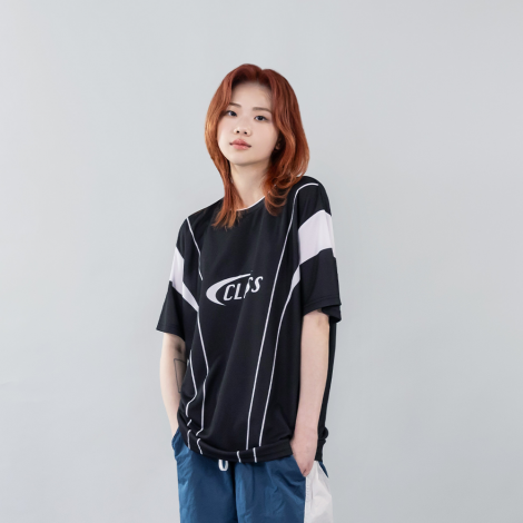 더블라인 블록코어 티셔츠