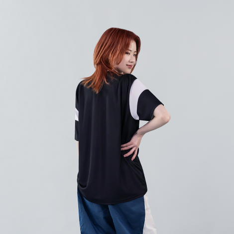 더블라인 블록코어 티셔츠