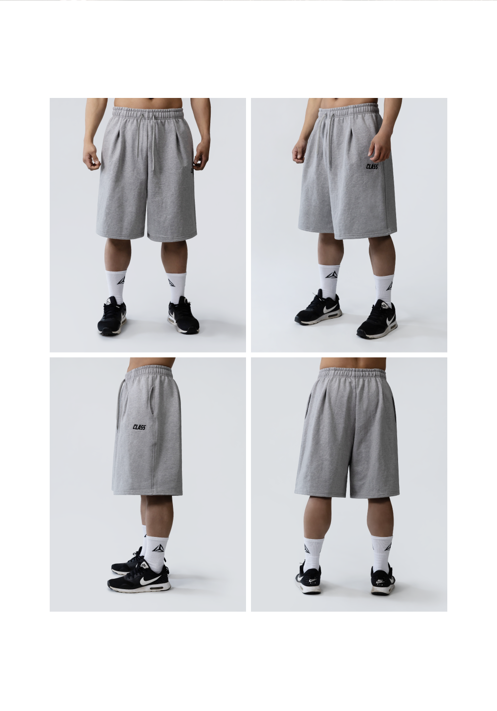 오버핏 버뮤다 트레이닝 팬츠