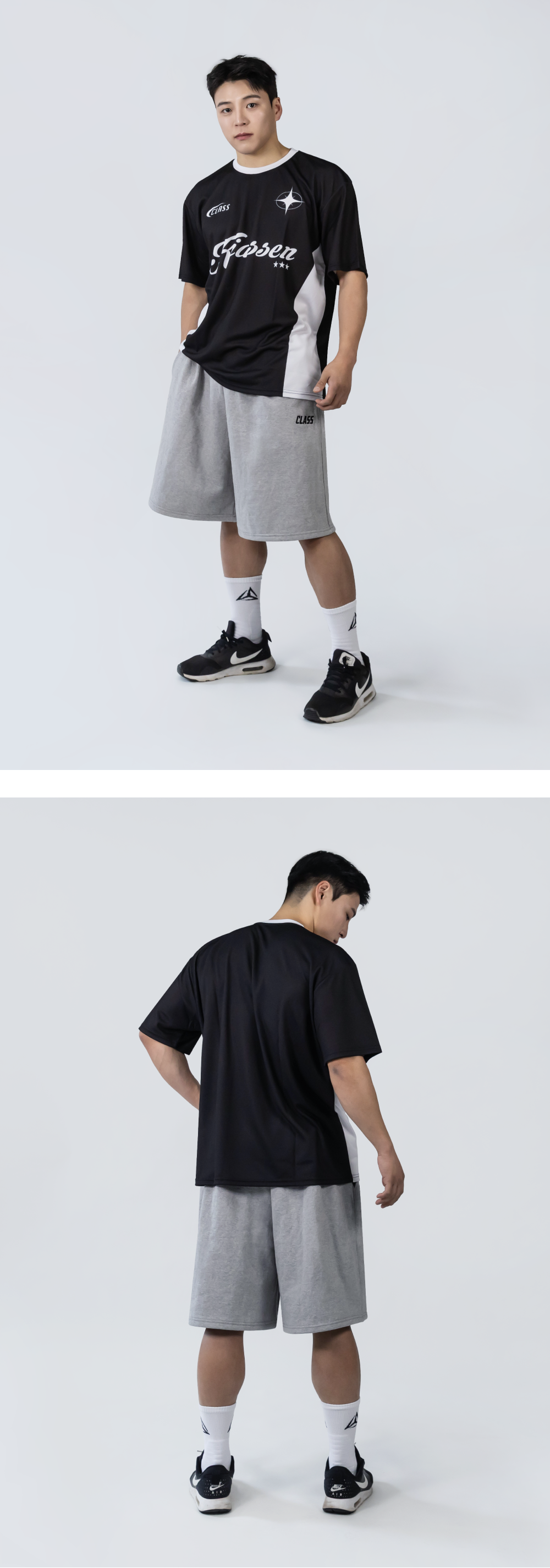 오버핏 버뮤다 트레이닝 팬츠