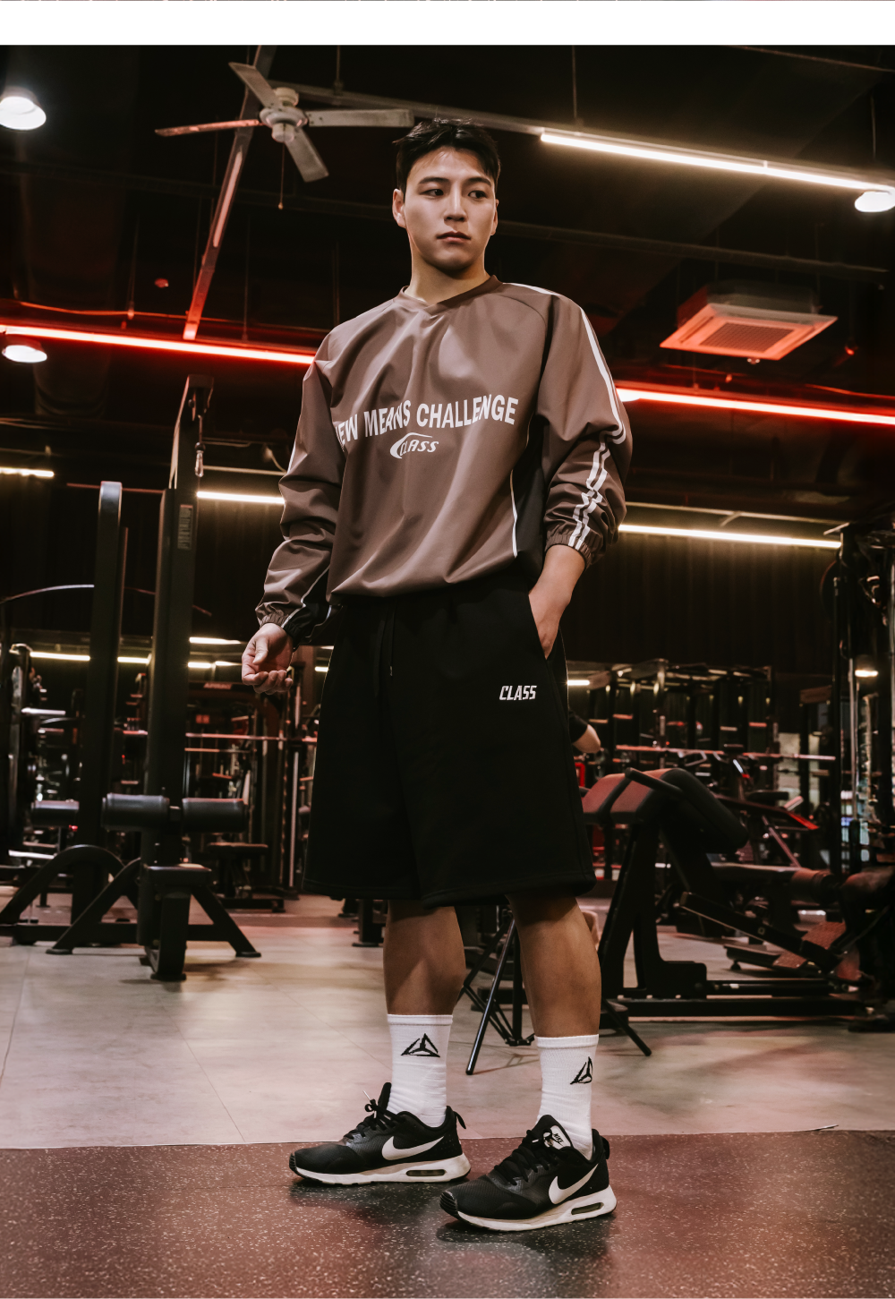 오버핏 버뮤다 트레이닝 팬츠