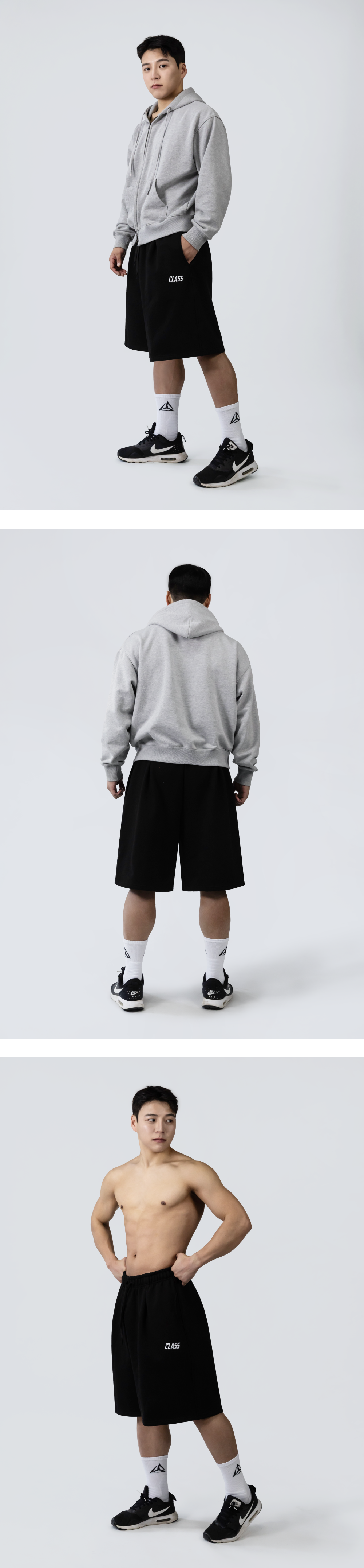 오버핏 버뮤다 트레이닝 팬츠