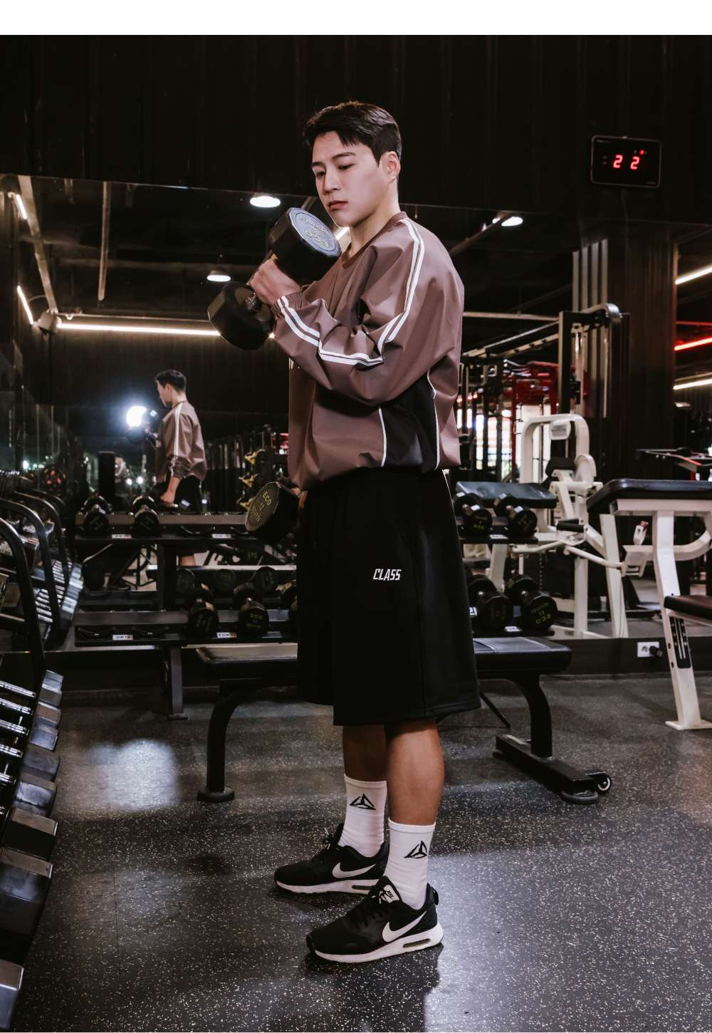 오버핏 버뮤다 트레이닝 팬츠