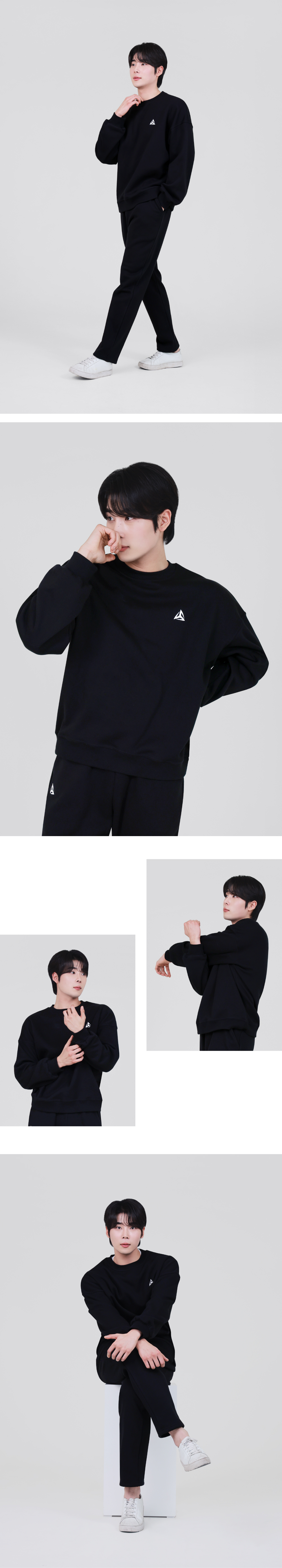 특양면 기모 맨투맨 밴딩 팬츠 트레이닝 세트 겨울셋업